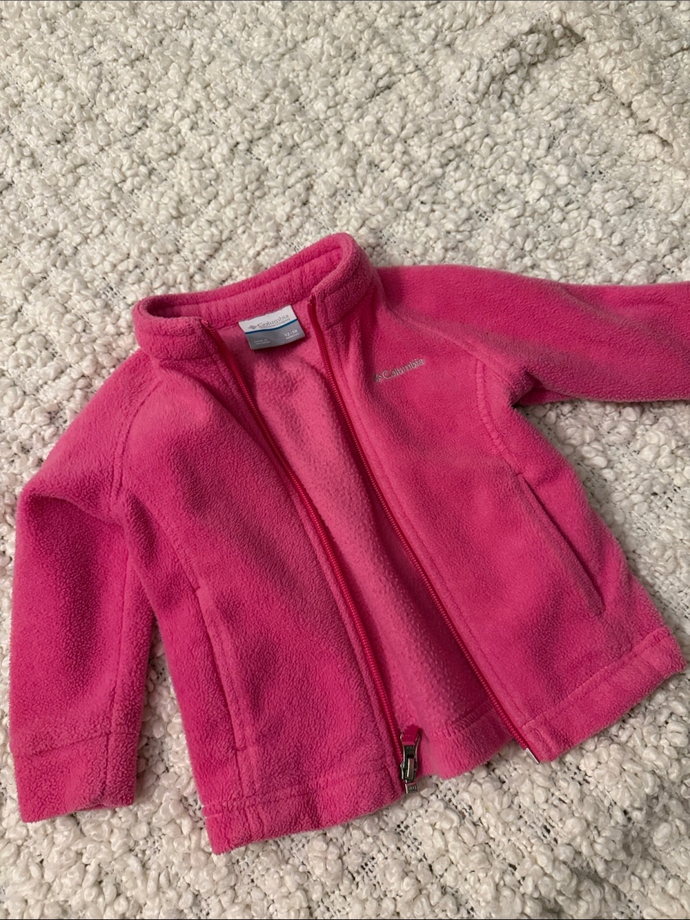 Columbia Kids' Bright Pink Full-Zip Fleece Jacket